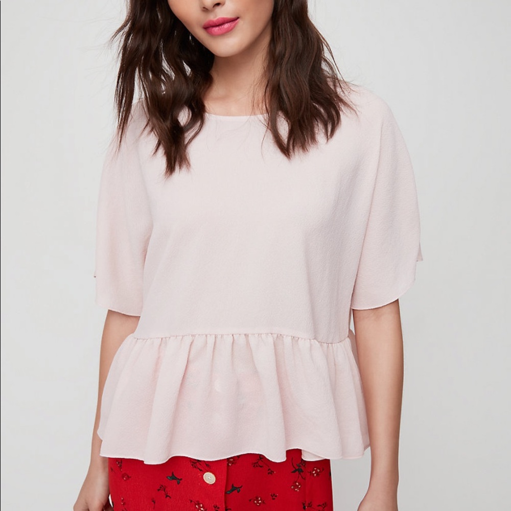 ✨Aritzia Wilfred Pink Blouse✨ - Picture 2 of 5